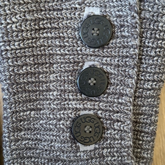 UGG Classic Gray Knit Cardy Tall Button Boots - Picture 5 of 5